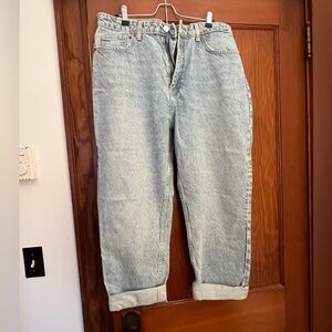 Zara Sky Blue Denim Pants